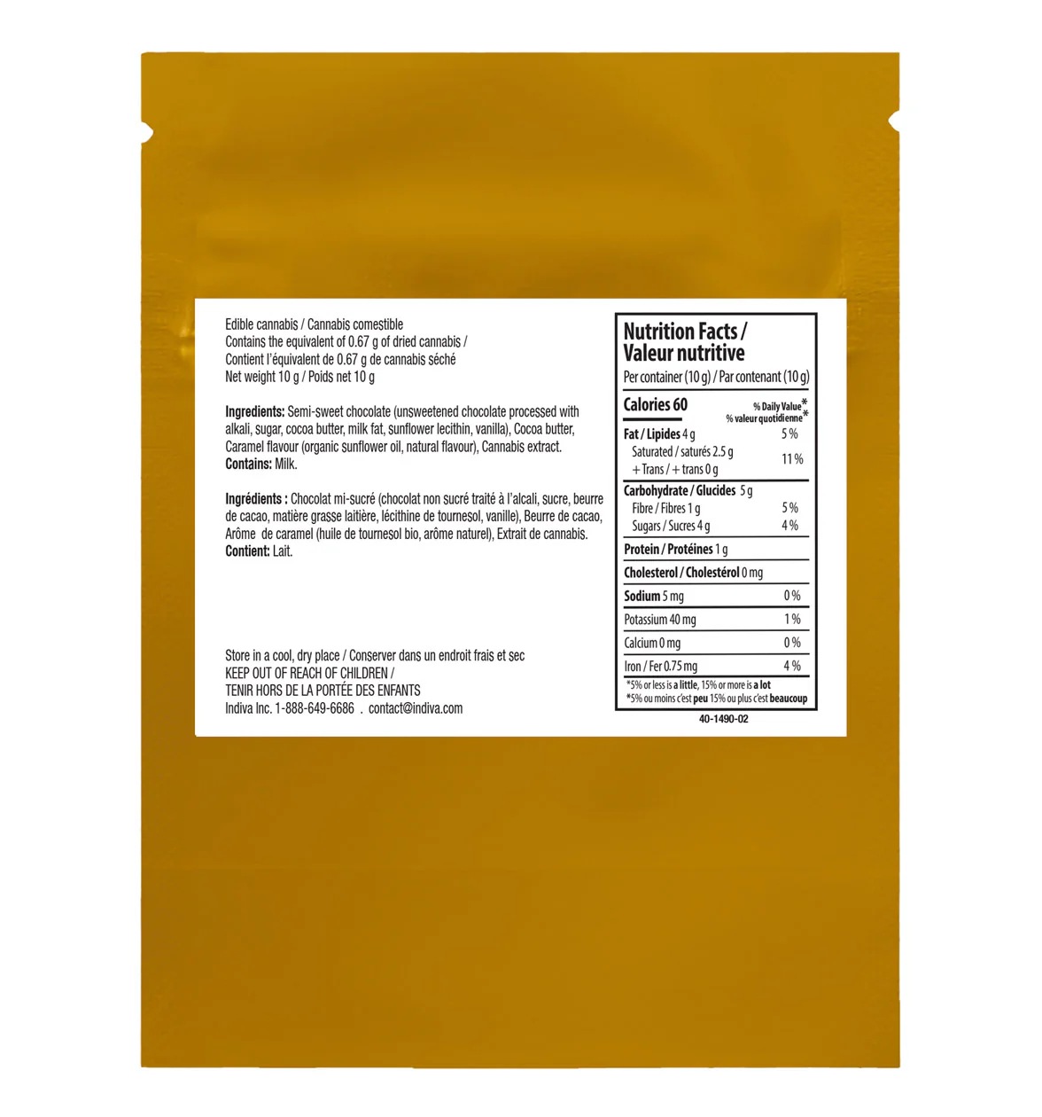 Caramel Dark Chocolate 1:1 THC: CBD - Image 3