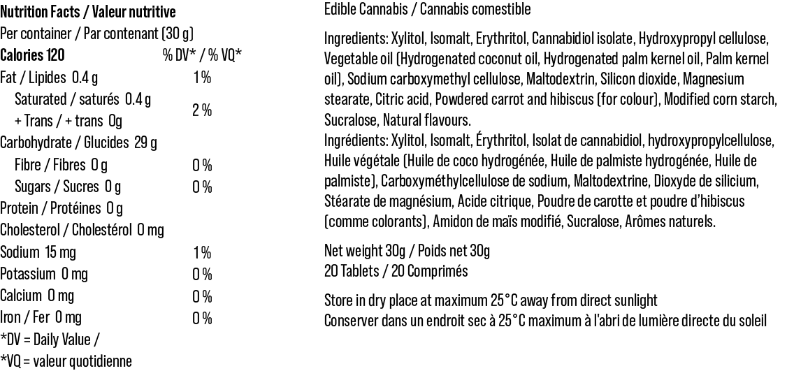 Dark Berry CBD Chewable Tablets 25mg - Image 3