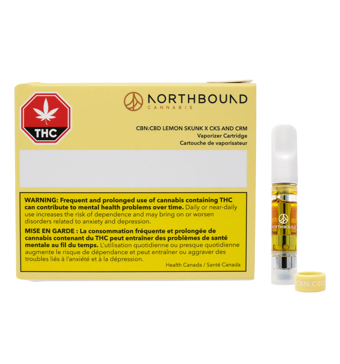 CBN: CBD Lemon Skunk x CKS & CRM 510 Vape Cartridge - Image 3